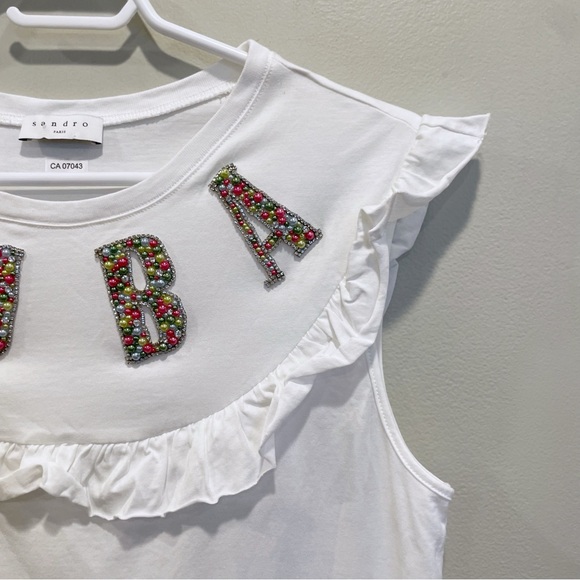 Sandro Ruffle  'CUBA' Tee - Picture 3 of 11